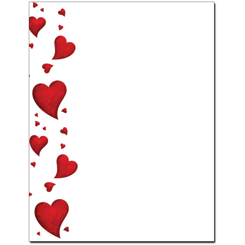 Dancing Hearts Letterhead Laser & Inkjet Printer Paper (100 Sheets)