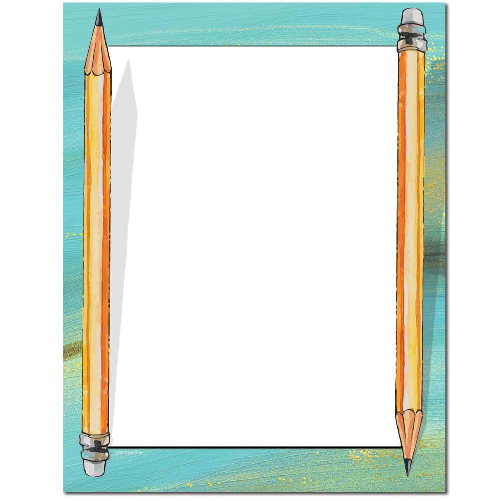 Pencils Letterhead In Sparklebox Postcard Template